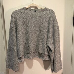 Topshop Heather Gray Crew Neck Sweater